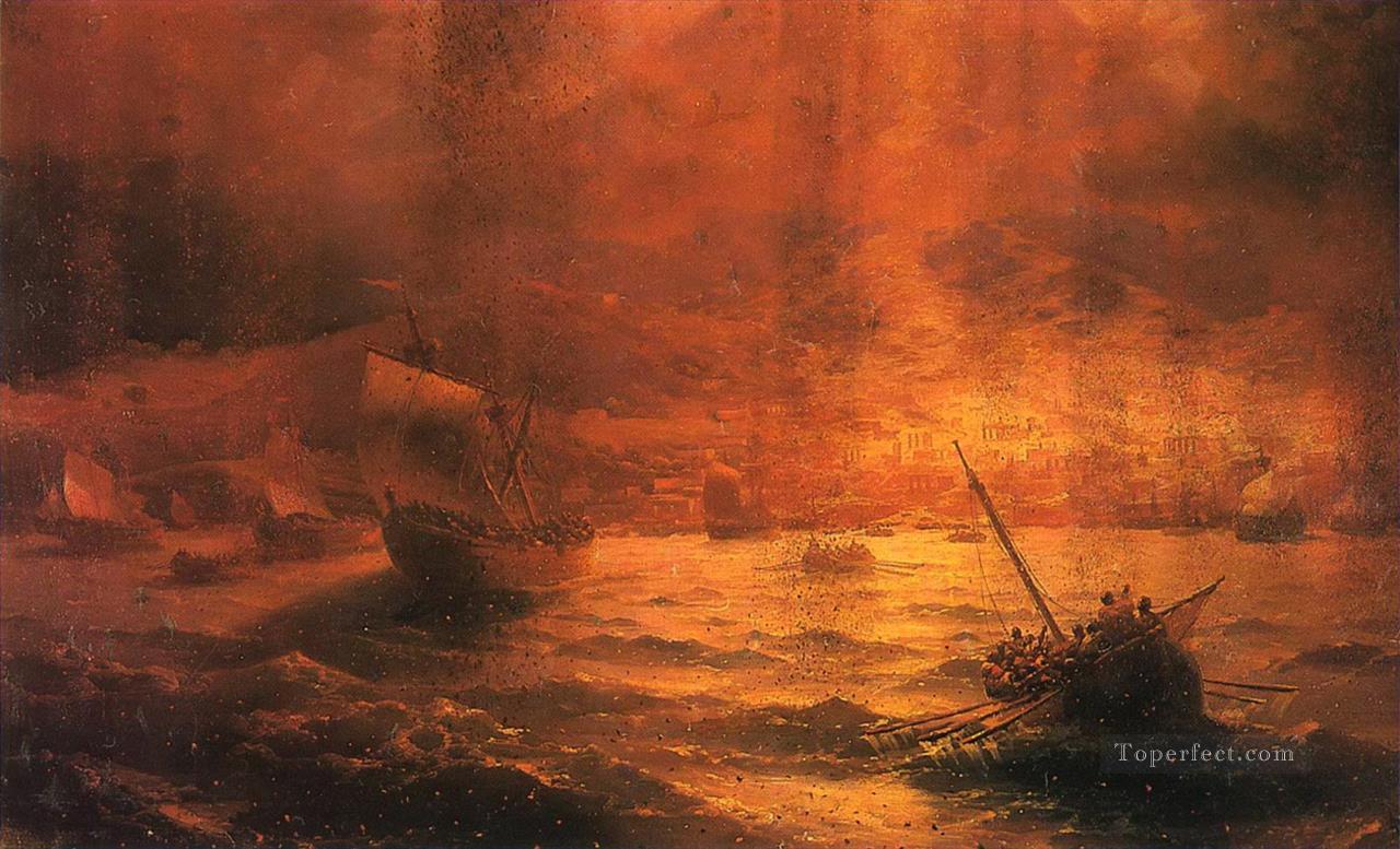 the ruins of pompeii 1889 Romantic Ivan Aivazovsky Russian Oil Paintings